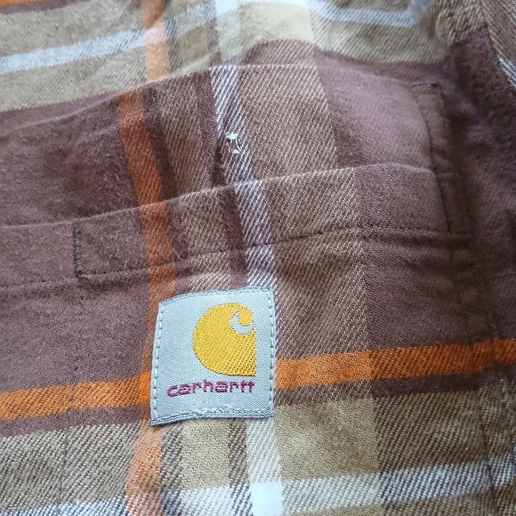 carhartt ♡ rugged flex relaxed flannel shirt small - Picture 6 of 9